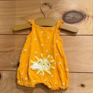 Carter’s Cotton Yellow Sun Romper Infant Newborn